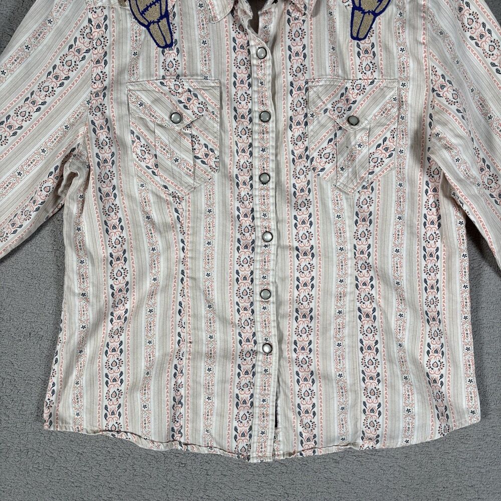 Ellie Monster Recreated Vintage Shirt Women's Size M Paisley Voodoo Doll - Picture 2 of 12